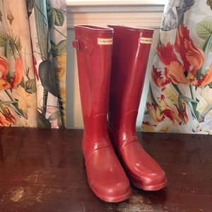 Hunter Rain Boots Red